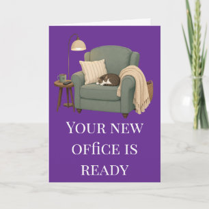 Grappige Pensioen Fauteuil Kat Humor Kaart