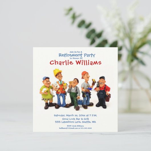 Grappige Pensioen Feest Co-Worker Kaart (Staand voorkant)