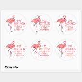 Grappige pensioen Flamingo Collector Ronde Sticker (Vel)
