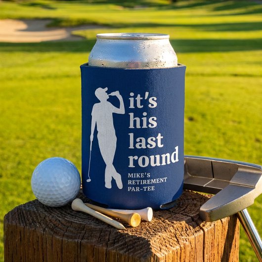 Grappige Pensioen Golf Blauw Blikjeskoeler