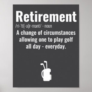 Grappige Pensioen Golf Citaat Gepensioneerde Golfe Poster