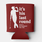 Grappige Pensioen Golf Rood Blikjeskoeler (Achterkant)