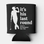 Grappige Pensioen Golf Zwart Blikjeskoeler (Achterkant)