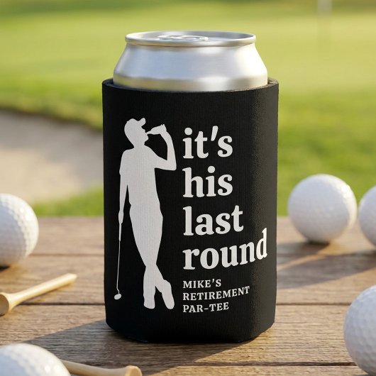 Grappige Pensioen Golf Zwart Blikjeskoeler