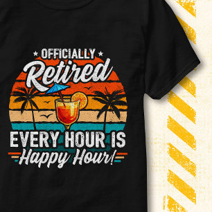 Grappige Pensioen Happy Hour Officieel met Pensioe T-shirt
