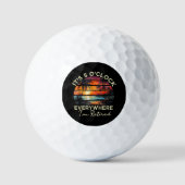 Grappige Pensioen Het is 5 uur Overal Golfballen (Voorkant)