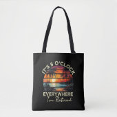 Grappige Pensioen Het Is 5 uur Overal Tote Bag (Voorkant)