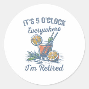 Grappige Pensioen Humor Tail Gl Humor Gepensioneer Ronde Sticker