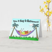 Grappige pensioen Kaart: Doe het rustig aan! Kaart (Gele Bloem)