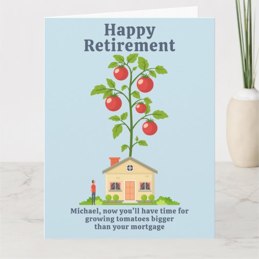 Grappige pensioen Kaart voor tuinders (Voorkant)