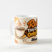 Grappige pensioen koffie citaat koffiemok (Voorkant links)