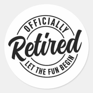 Grappige Pensioen Officieel Met Pensioen 2026 Ronde Sticker