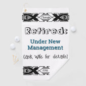 Grappige pensioengrap geen werkfeest meer golfhanddoek (Insitu)