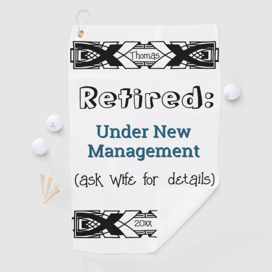 Grappige pensioengrap geen werkfeest meer golfhanddoek (Insitu)