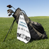 Grappige pensioengrap geen werkfeest meer golfhanddoek (Groen)