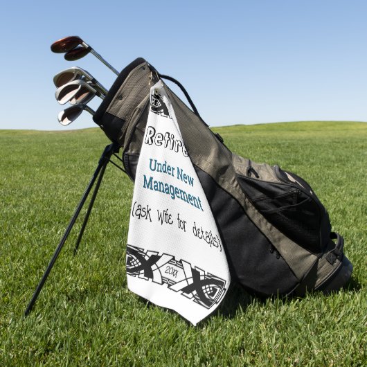 Grappige pensioengrap geen werkfeest meer golfhanddoek (Groen)