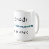 Grappige pensioengrap geen werkfeest meer koffiemok (Voorkant rechts)