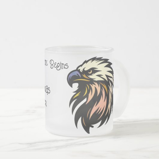 Grappige pensioengrap geen werkfeest meer matglas koffiemok (Voorkant rechts)