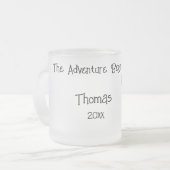 Grappige pensioengrap geen werkfeest meer matglas koffiemok (Voorkant links)