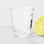 Grappige pensioengrap geen werkfeest meer shot glas (Links)