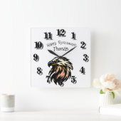 Grappige pensioengrap geen werkfeest meer vierkante klok (Huis)