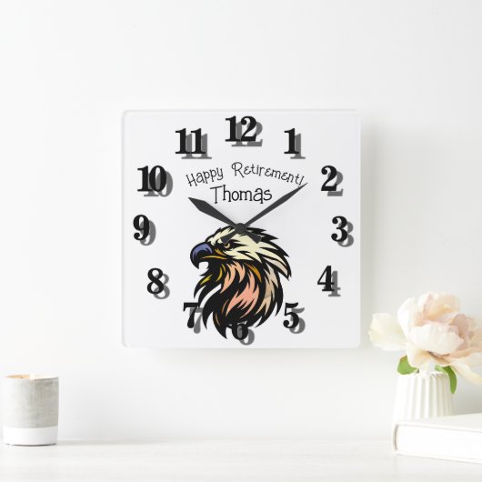 Grappige pensioengrap geen werkfeest meer vierkante klok (Huis)