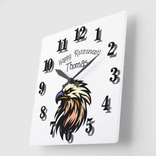 Grappige pensioengrap geen werkfeest meer vierkante klok (Hoek)