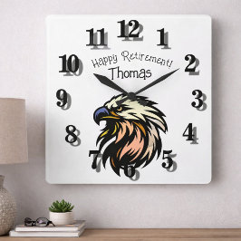 Grappige pensioengrap geen werkfeest meer vierkante klok