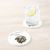 Grappige pensioengrap geen werkfeest meer zandsteen onderzetter (Zijkant)