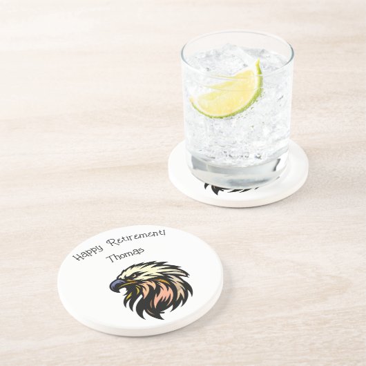 Grappige pensioengrap geen werkfeest meer zandsteen onderzetter (Zijkant)