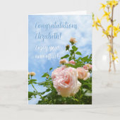 Grappige pensioenkaart voor haar kaart (Gele Bloem)