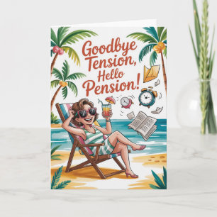 Grappige pensioenkaart voor vrouwen kaart