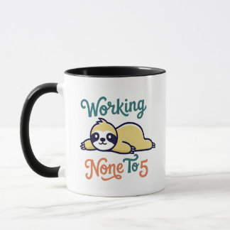 Grappige Pensioenmok - Werken Nul Tot 5 Luiaard Mok