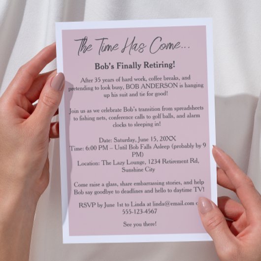 Grappige pensioenpartij kaart