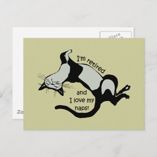 grappige pensionering briefkaart (Voorkant / Achterkant)
