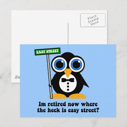 grappige pensionering briefkaart (Voorkant / Achterkant)