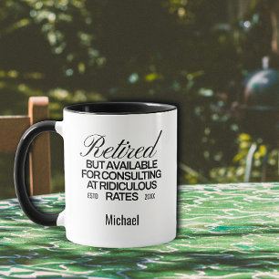 Grappige pensionering cadeau typografie koffie mok