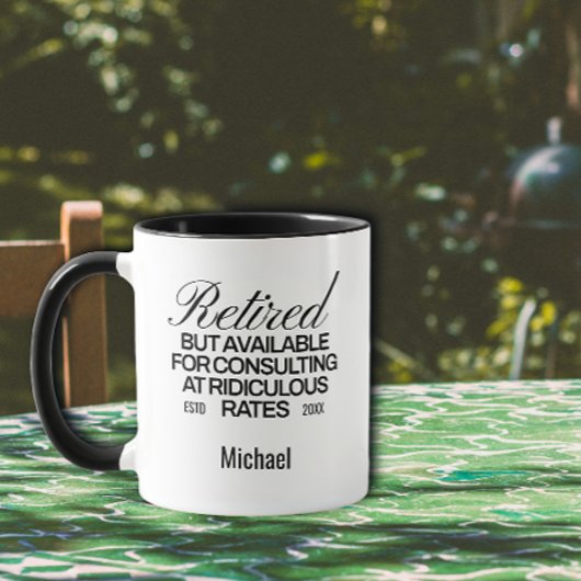 Grappige pensionering cadeau typografie koffie mok