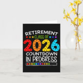 Grappige Pensionering Cl Van 2026 Aftelling In Uit Kaart (Gele Bloem)