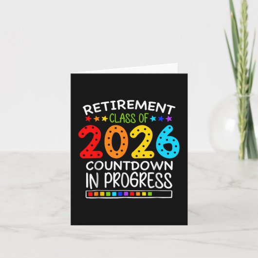 Grappige Pensionering Cl Van 2026 Aftelling In Uit Kaart (Voorkant)