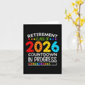 Grappige Pensionering Cl Van 2026 Aftelling In Uit Kaart (Gele Bloem)