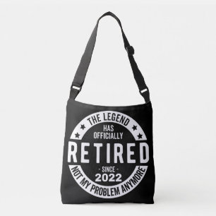 grappige pensionering, gepensioneerd, gepensioneer crossbody tas