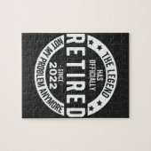 grappige pensionering, gepensioneerd, gepensioneer legpuzzel (Horizontaal)