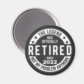 grappige pensionering, gepensioneerd, gepensioneer magneet (Voorkant / Achterkant)