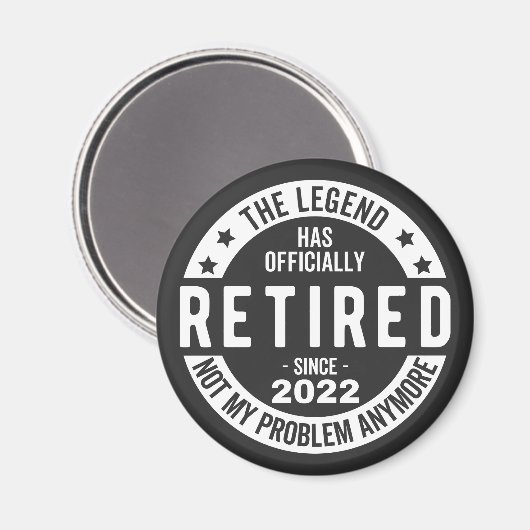 grappige pensionering, gepensioneerd, gepensioneer magneet (Voorkant / Achterkant)