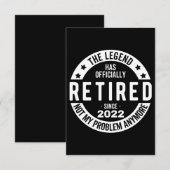 grappige pensionering, gepensioneerd, gepensioneer notitiekaartje (Voorkant / Achterkant)