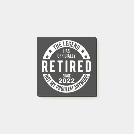 grappige pensionering, gepensioneerd, gepensioneer post-it® notes (Voorkant)