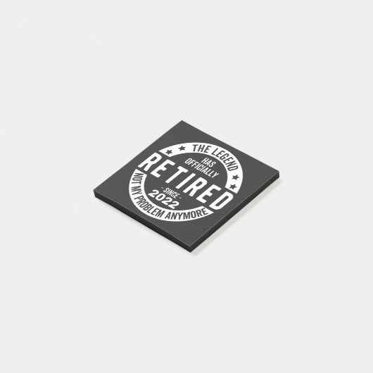 grappige pensionering, gepensioneerd, gepensioneer post-it® notes (Schuin)