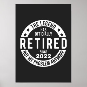 grappige pensionering, gepensioneerd, gepensioneer poster