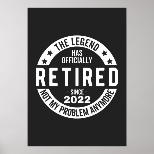 grappige pensionering, gepensioneerd, gepensioneer poster (Voorkant)